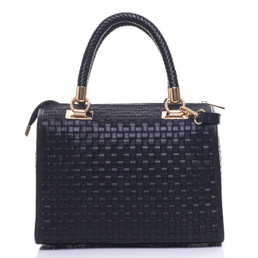 NWT Italian Woven Leather Handbag Converts Xbody